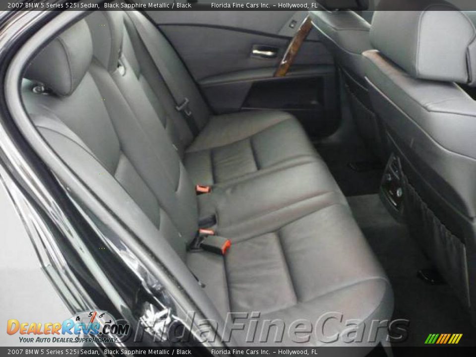 2007 BMW 5 Series 525i Sedan Black Sapphire Metallic / Black Photo #14