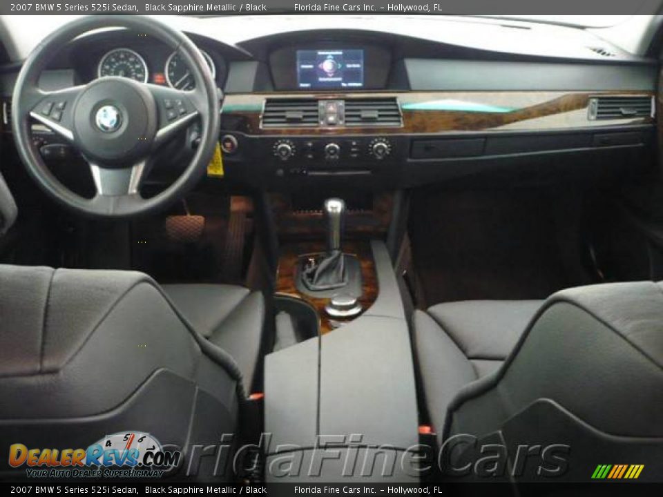 2007 BMW 5 Series 525i Sedan Black Sapphire Metallic / Black Photo #15