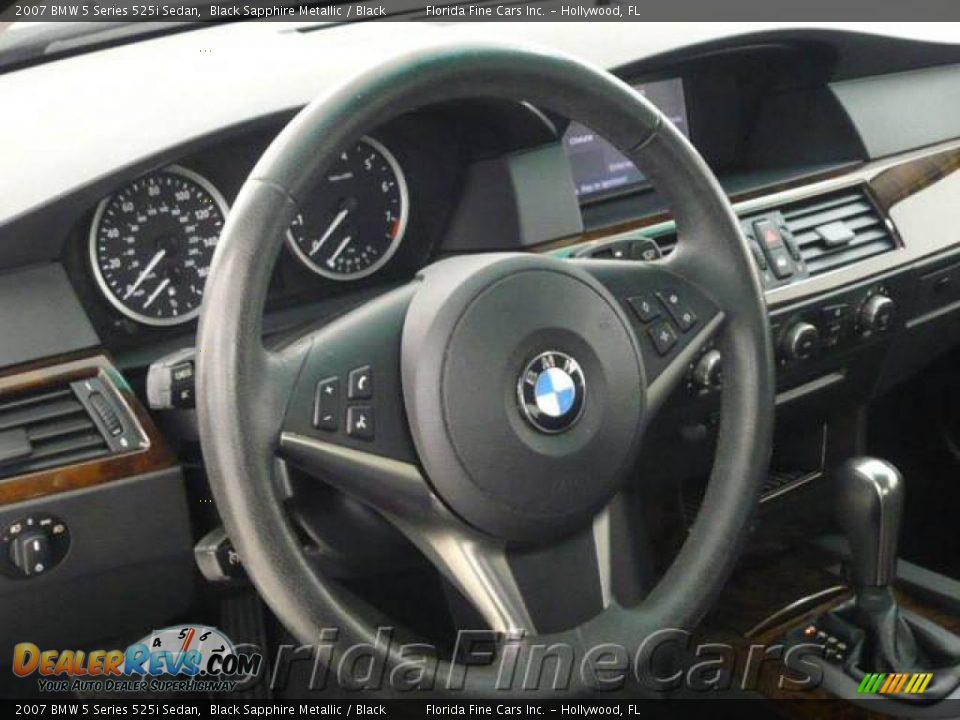 2007 BMW 5 Series 525i Sedan Black Sapphire Metallic / Black Photo #17