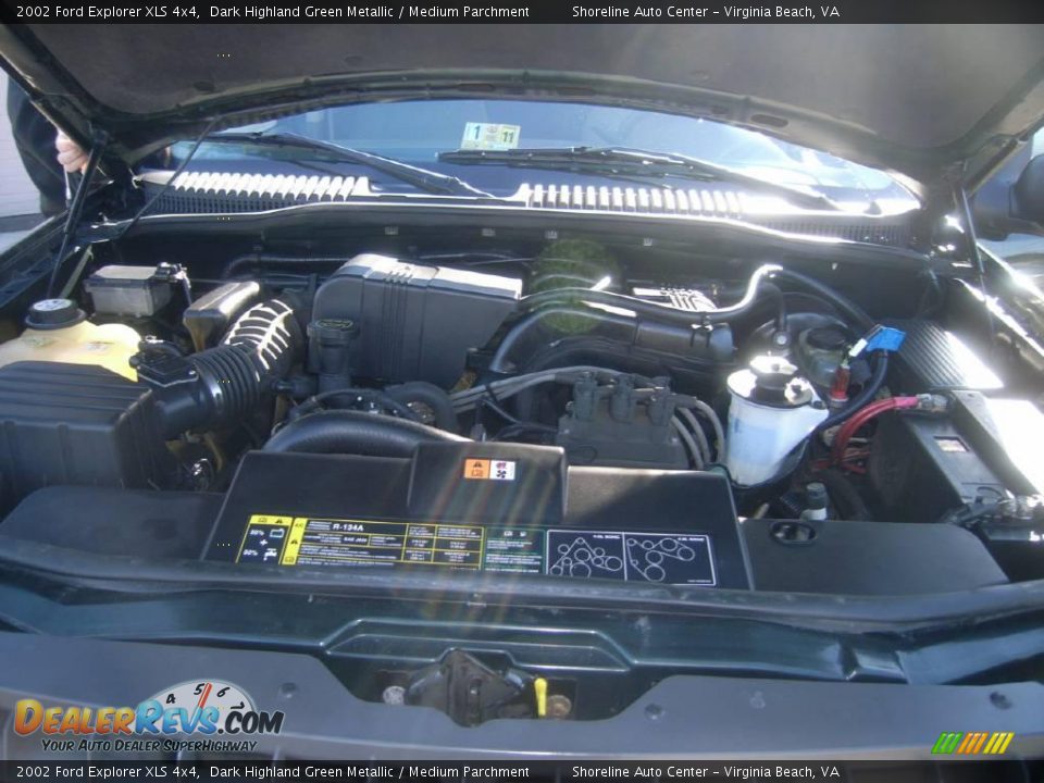 2002 Ford Explorer XLS 4x4 Dark Highland Green Metallic / Medium Parchment Photo #19