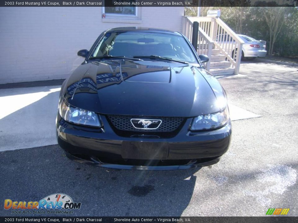 2003 Ford Mustang V6 Coupe Black / Dark Charcoal Photo #1