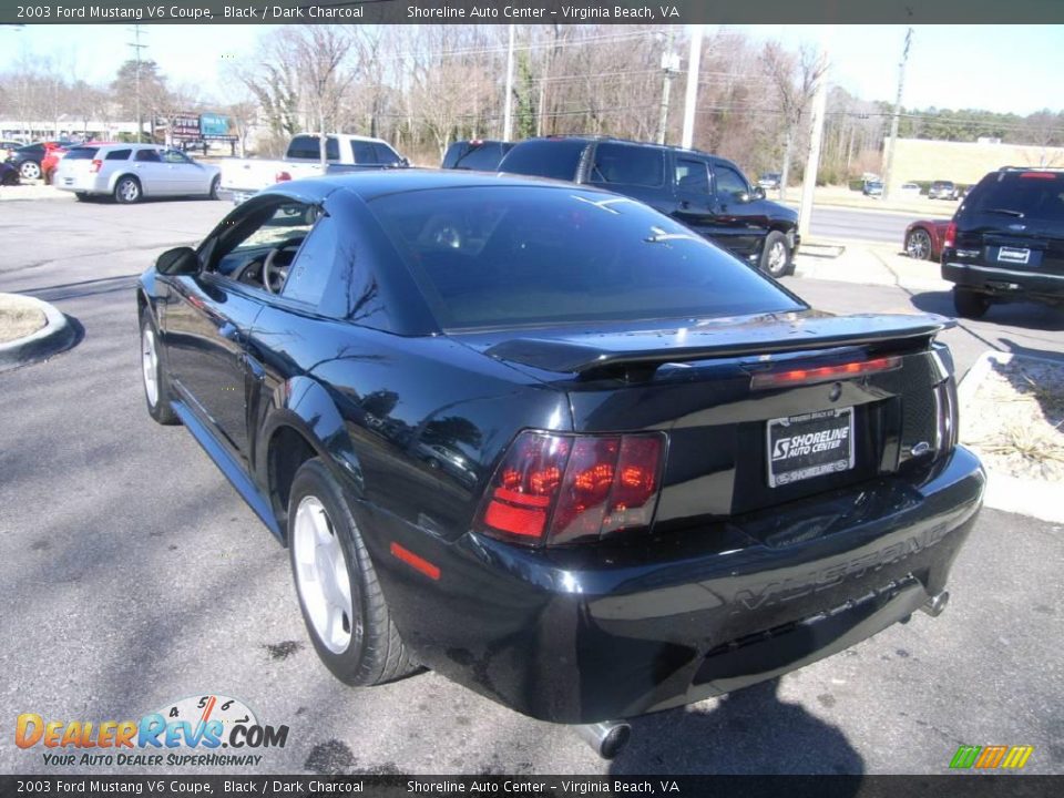 2003 Ford Mustang V6 Coupe Black / Dark Charcoal Photo #4