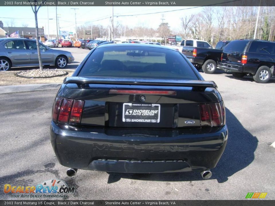 2003 Ford Mustang V6 Coupe Black / Dark Charcoal Photo #5
