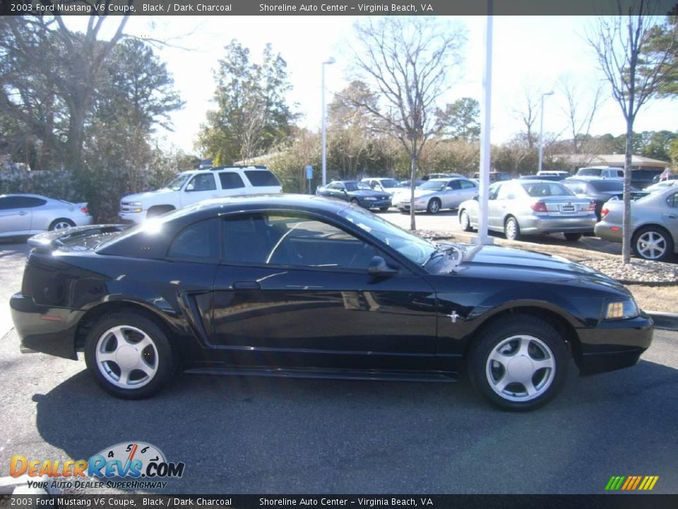 2003 Ford Mustang V6 Coupe Black / Dark Charcoal Photo #7