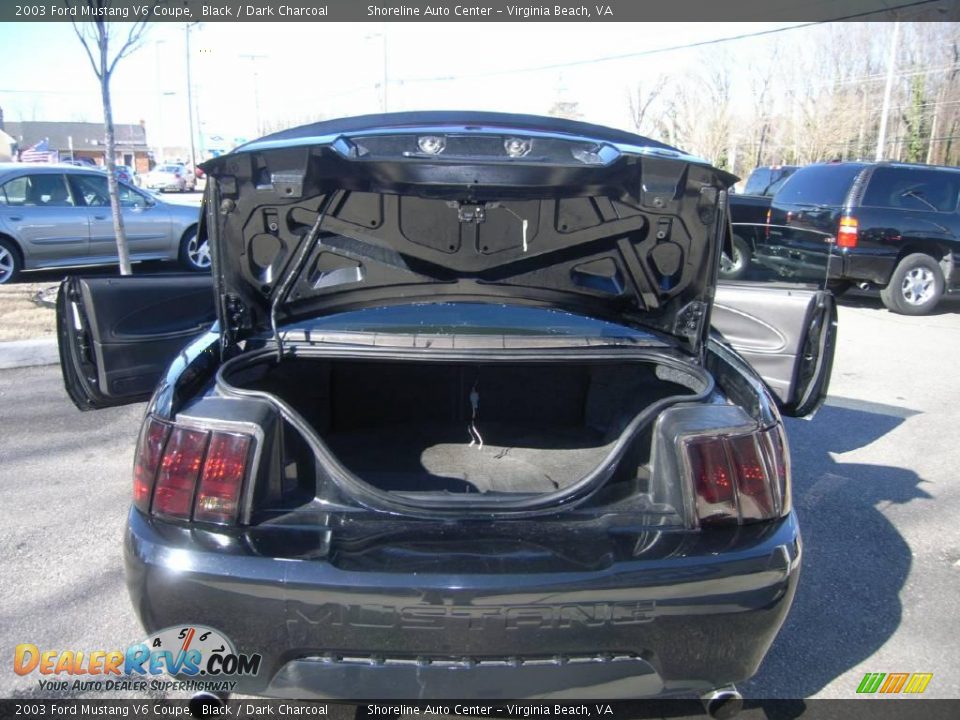 2003 Ford Mustang V6 Coupe Black / Dark Charcoal Photo #9