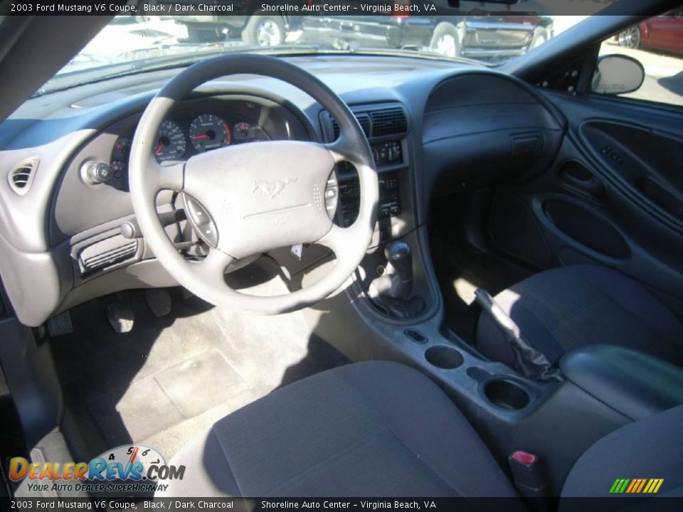 2003 Ford Mustang V6 Coupe Black / Dark Charcoal Photo #14