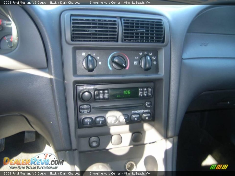 2003 Ford Mustang V6 Coupe Black / Dark Charcoal Photo #16