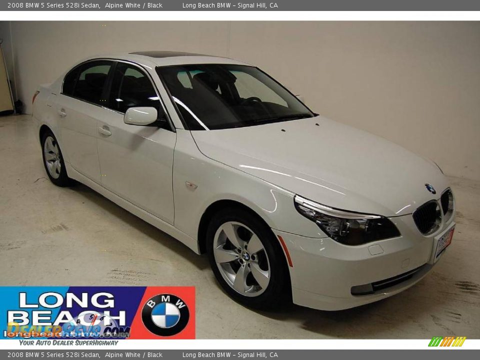 2008 BMW 5 Series 528i Sedan Alpine White / Black Photo #1