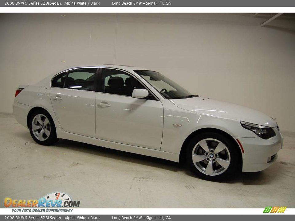 2008 BMW 5 Series 528i Sedan Alpine White / Black Photo #2