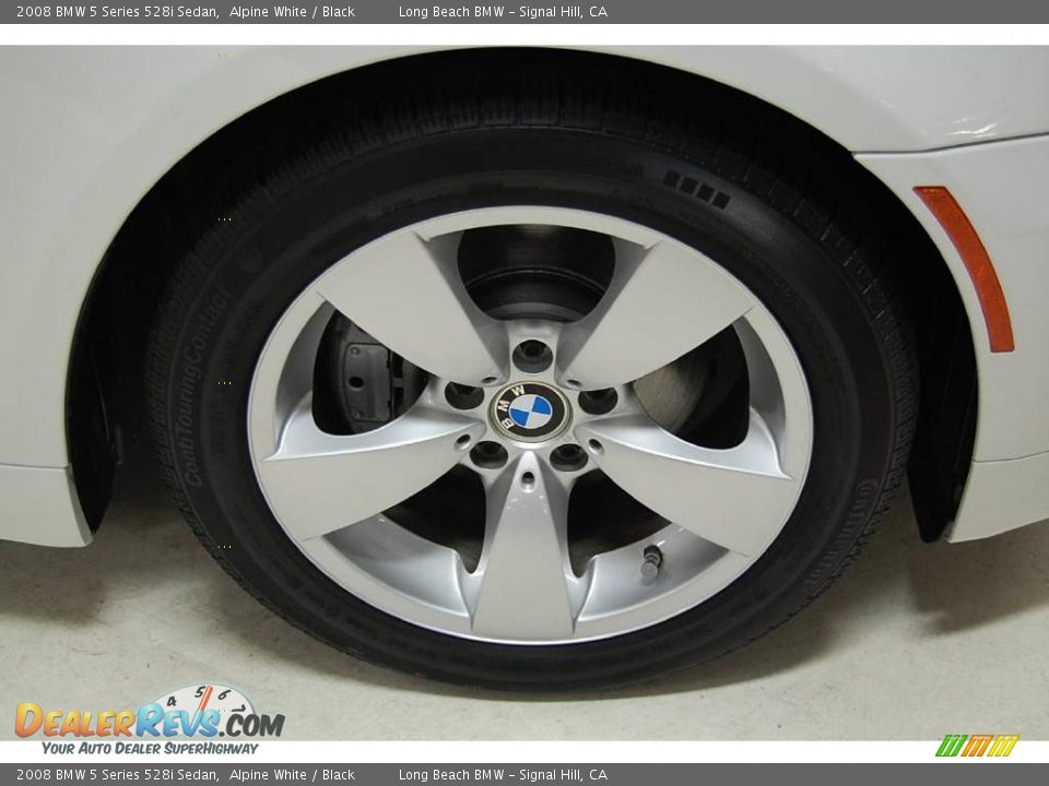 2008 BMW 5 Series 528i Sedan Alpine White / Black Photo #3