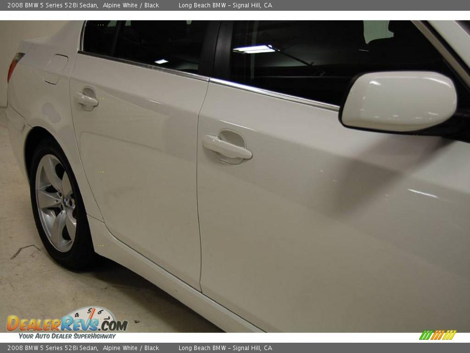 2008 BMW 5 Series 528i Sedan Alpine White / Black Photo #4
