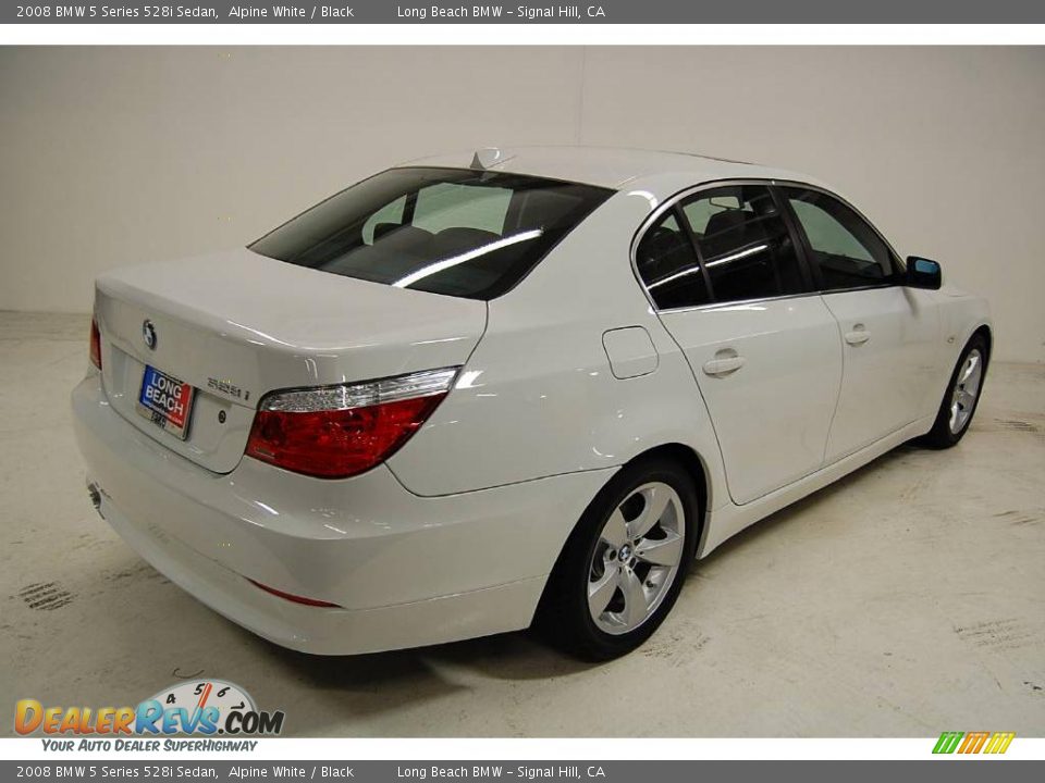 2008 BMW 5 Series 528i Sedan Alpine White / Black Photo #6
