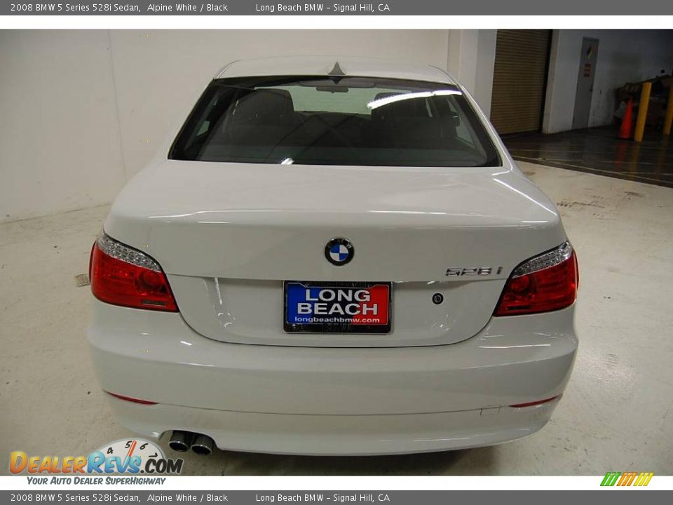 2008 BMW 5 Series 528i Sedan Alpine White / Black Photo #7