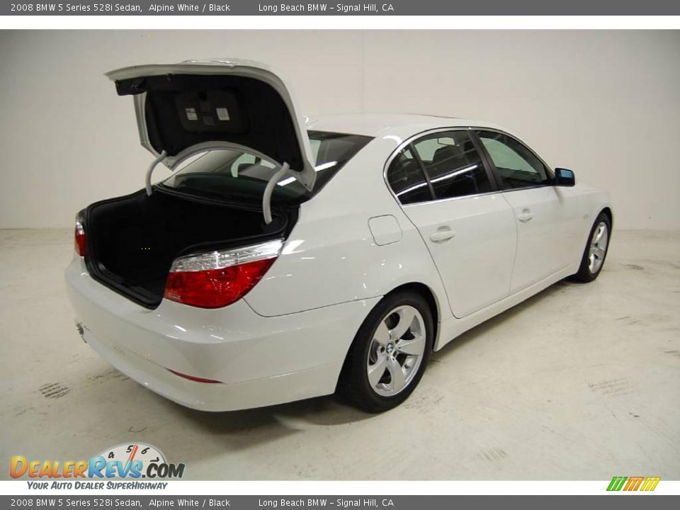 2008 BMW 5 Series 528i Sedan Alpine White / Black Photo #10