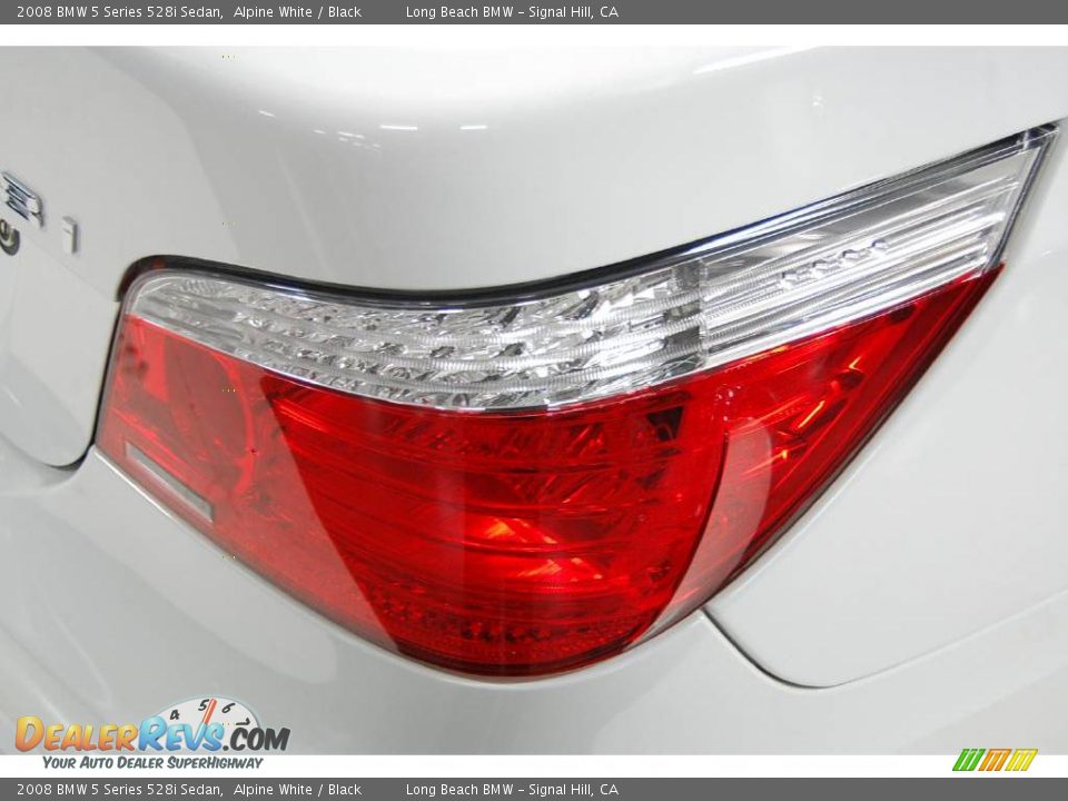 2008 BMW 5 Series 528i Sedan Alpine White / Black Photo #11