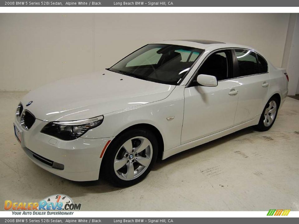 2008 BMW 5 Series 528i Sedan Alpine White / Black Photo #12
