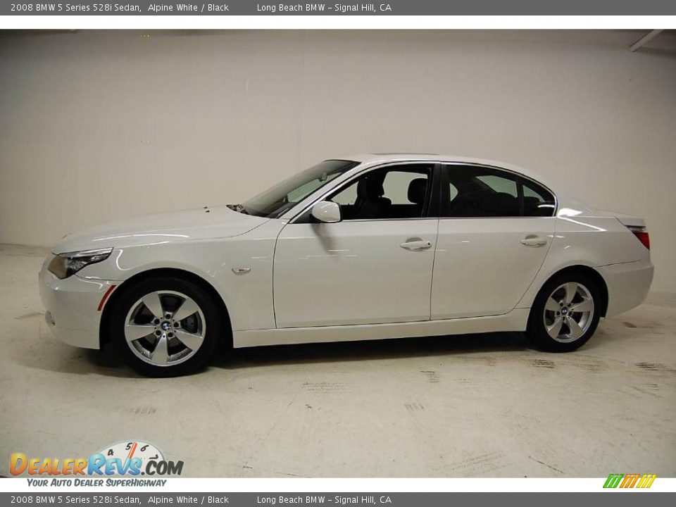 2008 BMW 5 Series 528i Sedan Alpine White / Black Photo #13