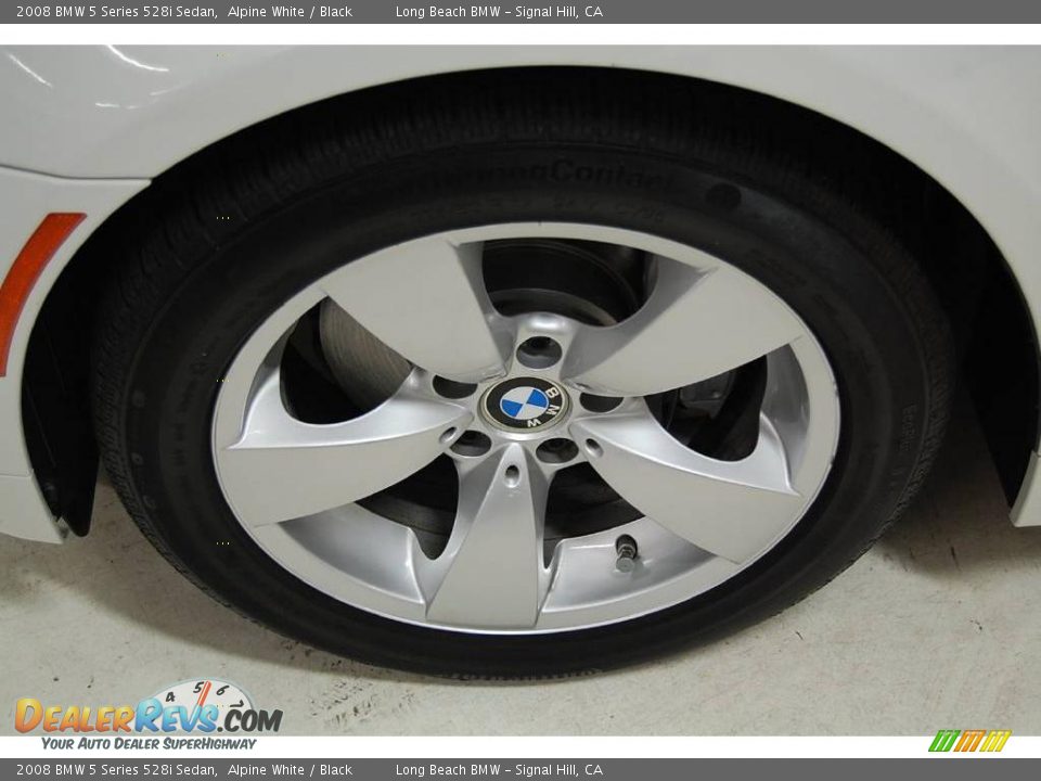 2008 BMW 5 Series 528i Sedan Alpine White / Black Photo #14