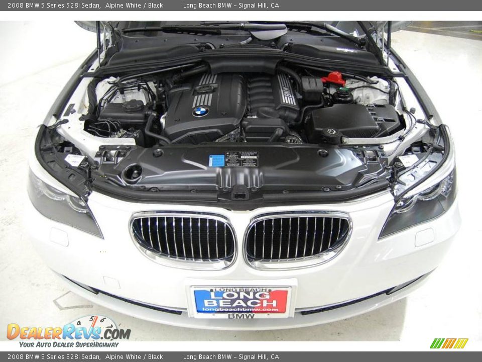 2008 BMW 5 Series 528i Sedan Alpine White / Black Photo #17