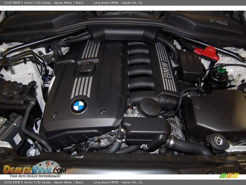2008 BMW 5 Series 528i Sedan Alpine White / Black Photo #18