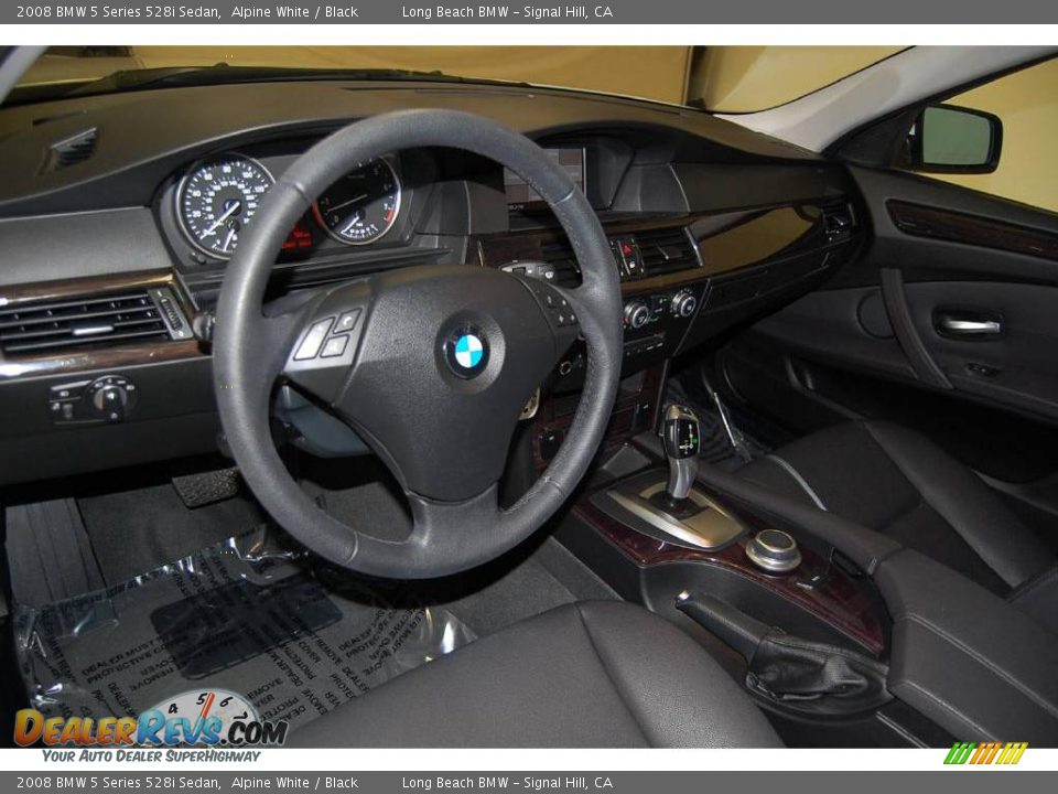 2008 BMW 5 Series 528i Sedan Alpine White / Black Photo #19