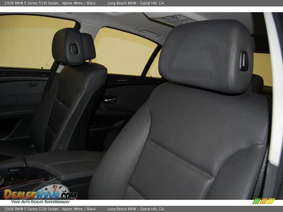 2008 BMW 5 Series 528i Sedan Alpine White / Black Photo #21
