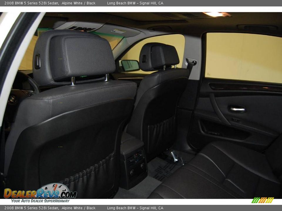 2008 BMW 5 Series 528i Sedan Alpine White / Black Photo #25