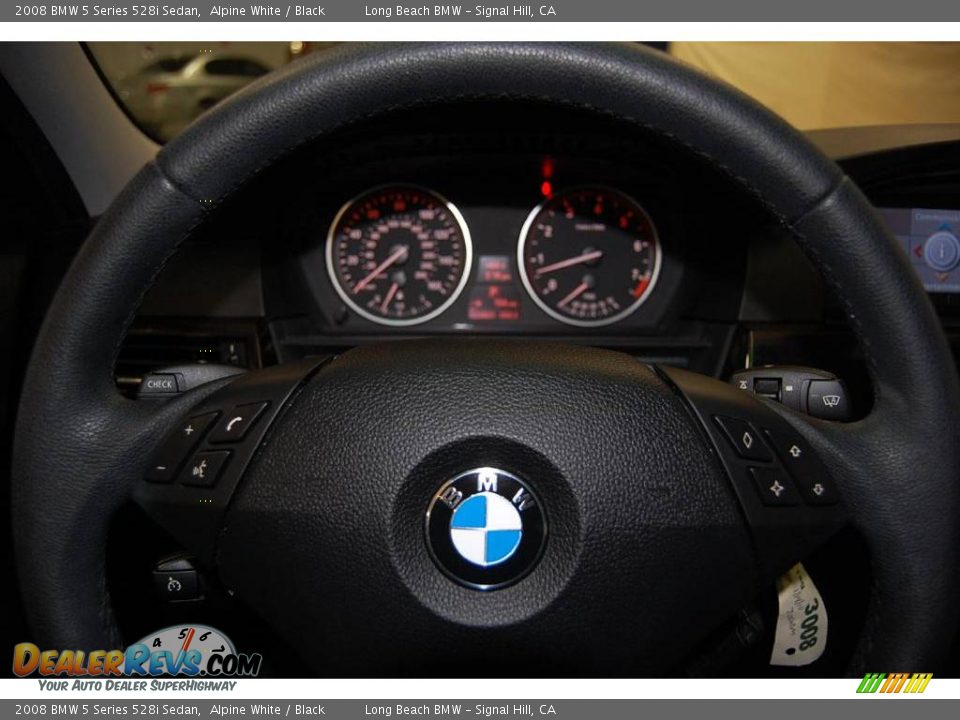 2008 BMW 5 Series 528i Sedan Alpine White / Black Photo #33