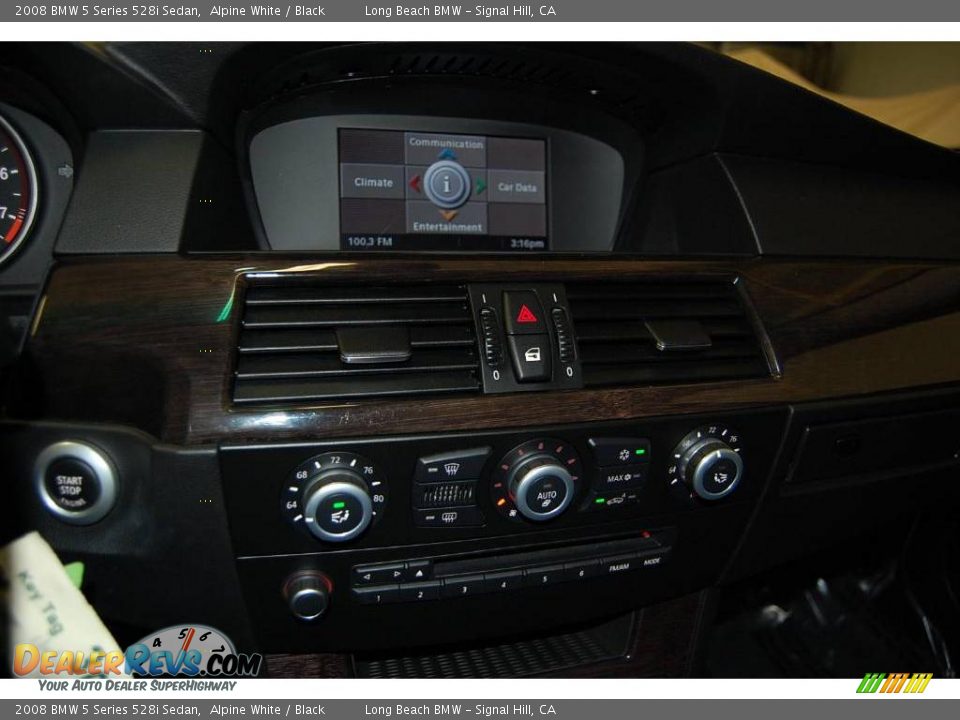 2008 BMW 5 Series 528i Sedan Alpine White / Black Photo #35