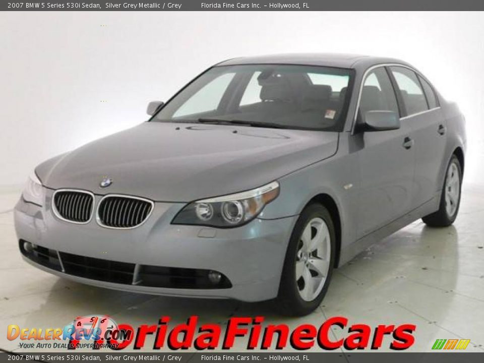 2007 BMW 5 Series 530i Sedan Silver Grey Metallic / Grey Photo #1
