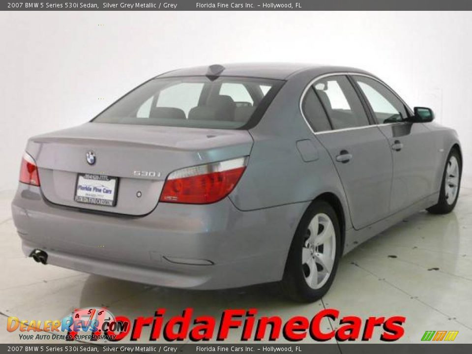 2007 BMW 5 Series 530i Sedan Silver Grey Metallic / Grey Photo #2
