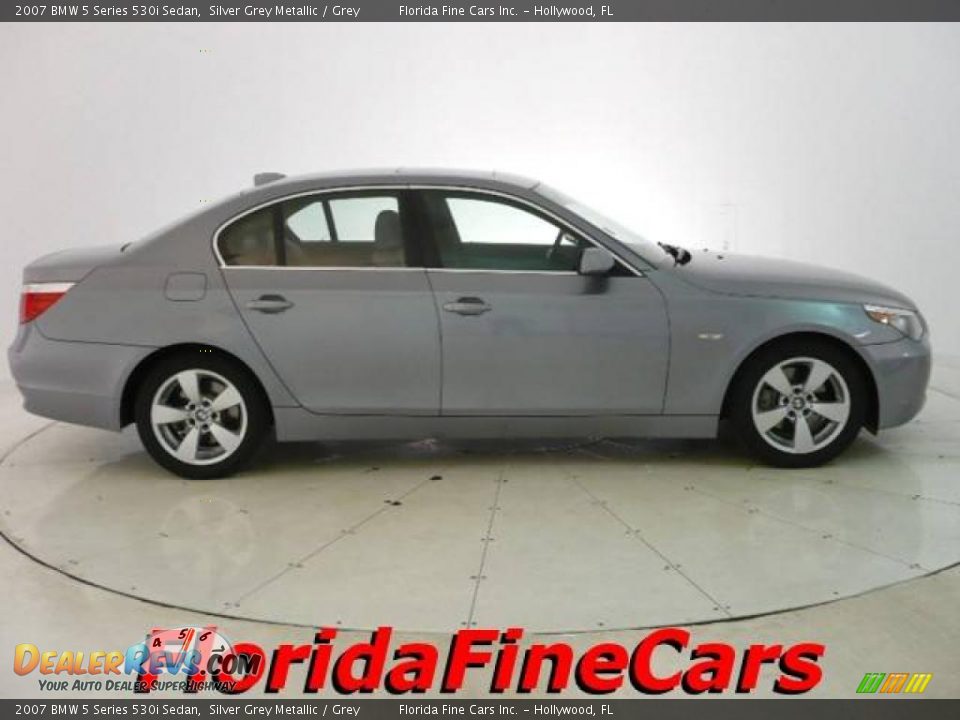 2007 BMW 5 Series 530i Sedan Silver Grey Metallic / Grey Photo #4