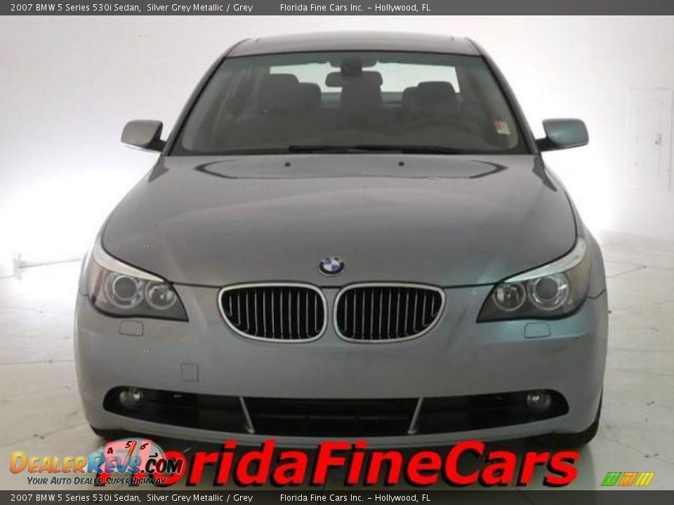 2007 BMW 5 Series 530i Sedan Silver Grey Metallic / Grey Photo #5