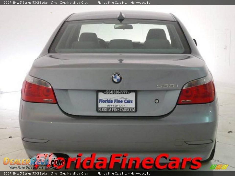 2007 BMW 5 Series 530i Sedan Silver Grey Metallic / Grey Photo #6