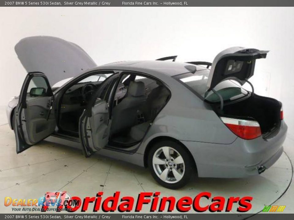 2007 BMW 5 Series 530i Sedan Silver Grey Metallic / Grey Photo #8