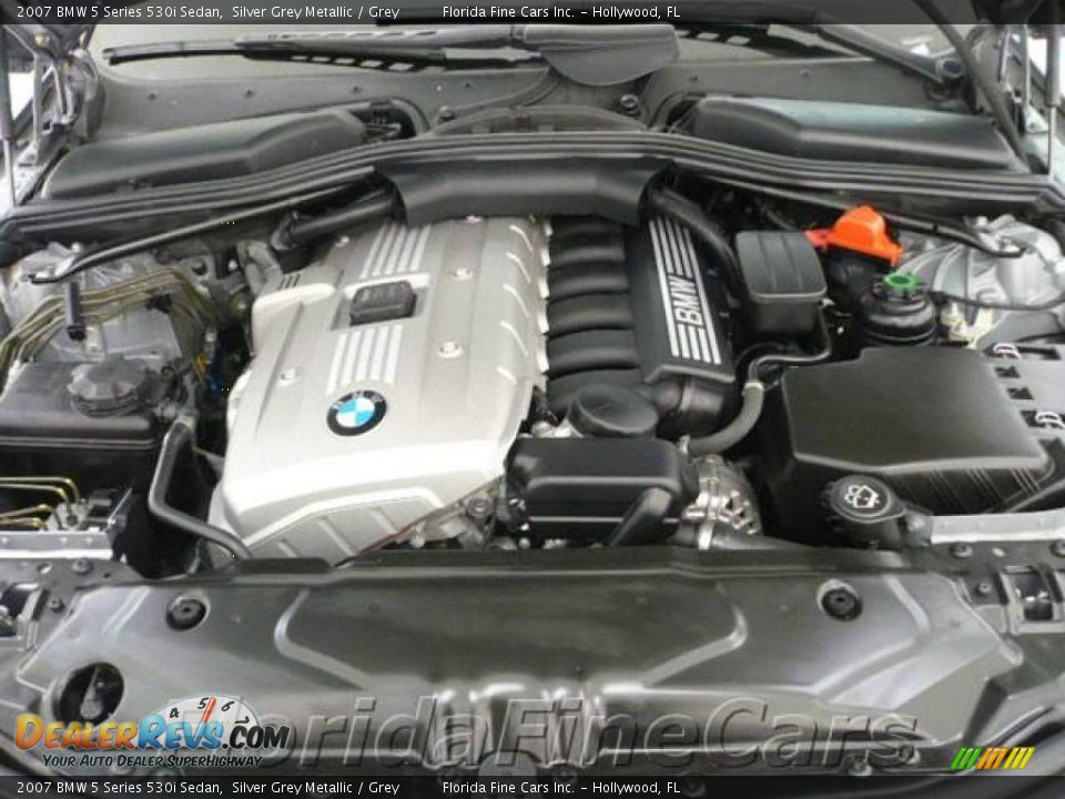 2007 BMW 5 Series 530i Sedan Silver Grey Metallic / Grey Photo #9