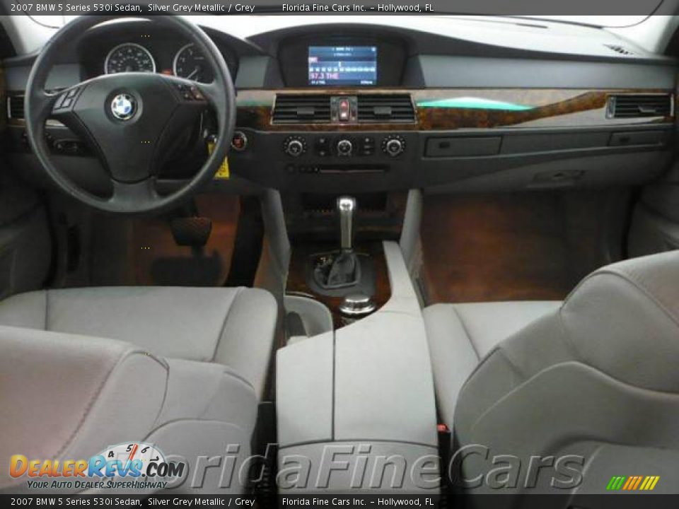 2007 BMW 5 Series 530i Sedan Silver Grey Metallic / Grey Photo #14