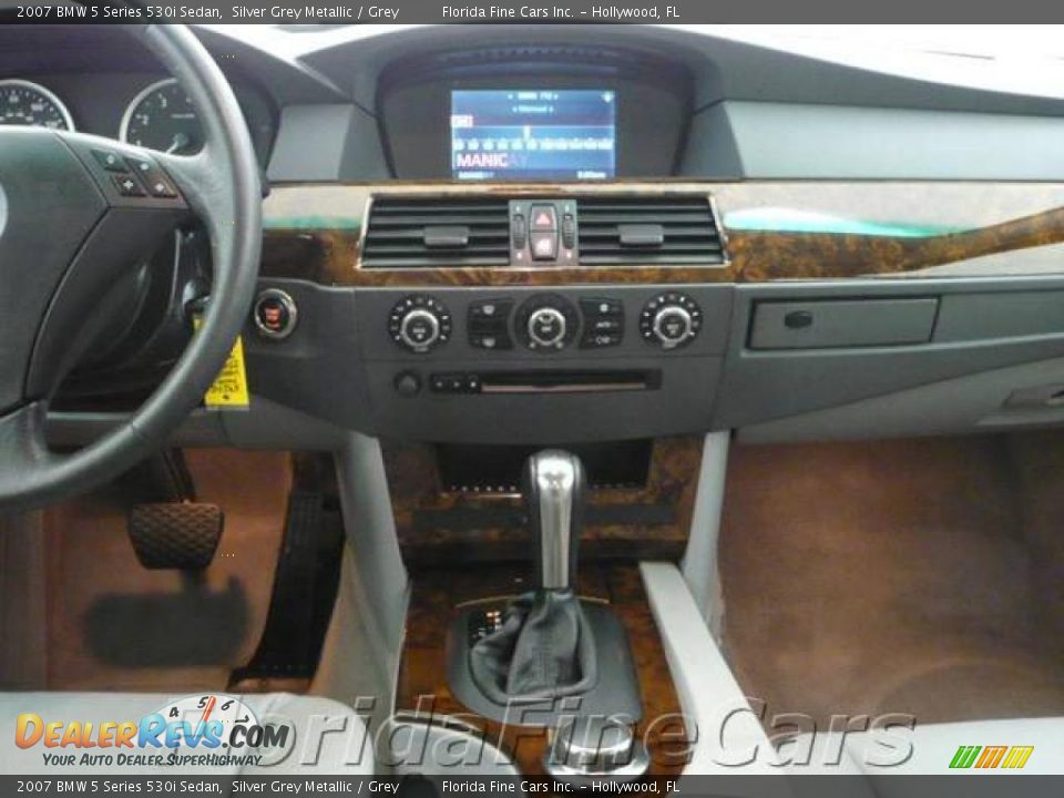 2007 BMW 5 Series 530i Sedan Silver Grey Metallic / Grey Photo #16