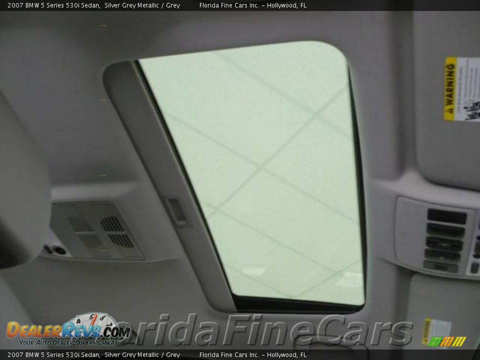 2007 BMW 5 Series 530i Sedan Silver Grey Metallic / Grey Photo #17