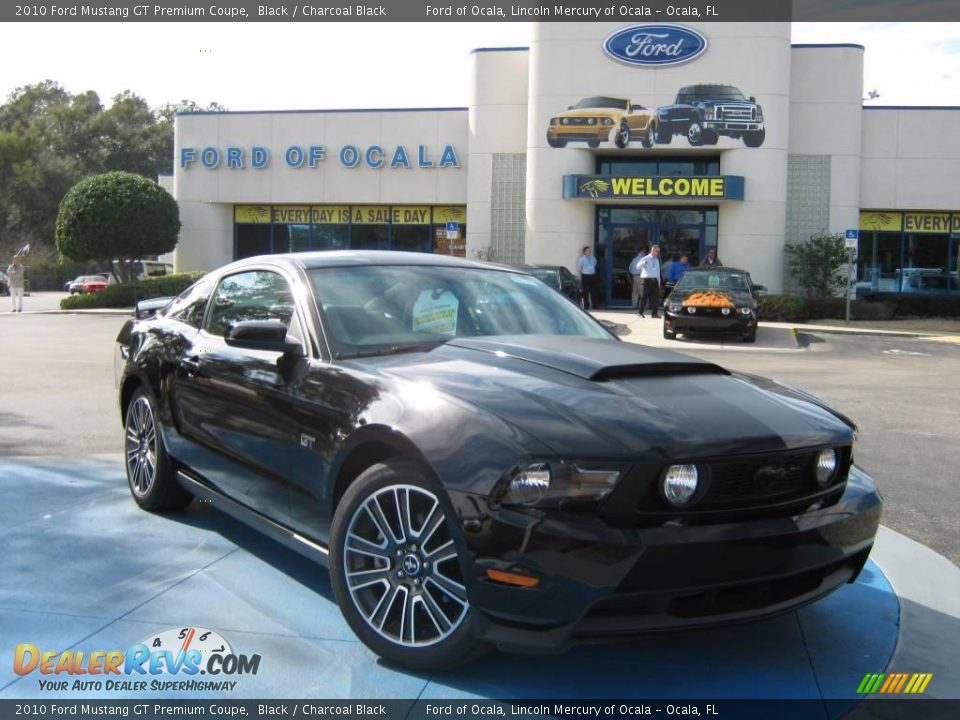 2010 Ford Mustang GT Premium Coupe Black / Charcoal Black Photo #1