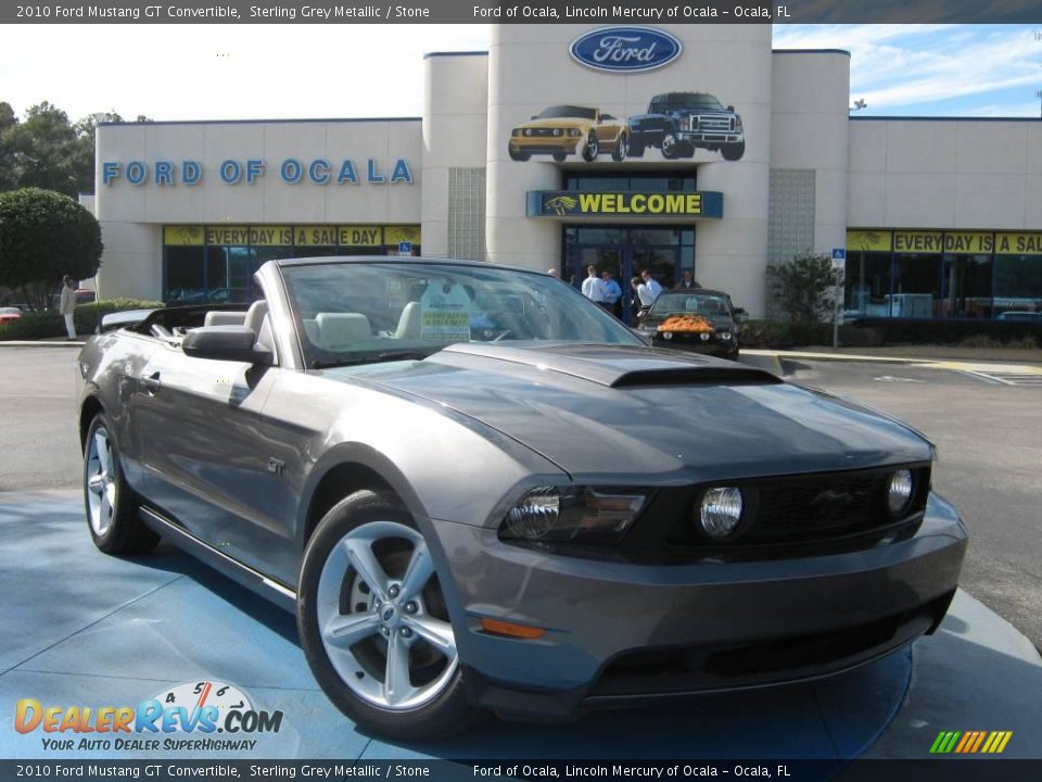 2010 Ford Mustang GT Convertible Sterling Grey Metallic / Stone Photo #1