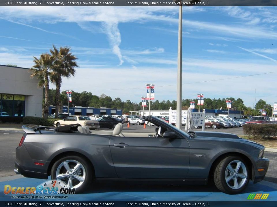 2010 Ford Mustang GT Convertible Sterling Grey Metallic / Stone Photo #2