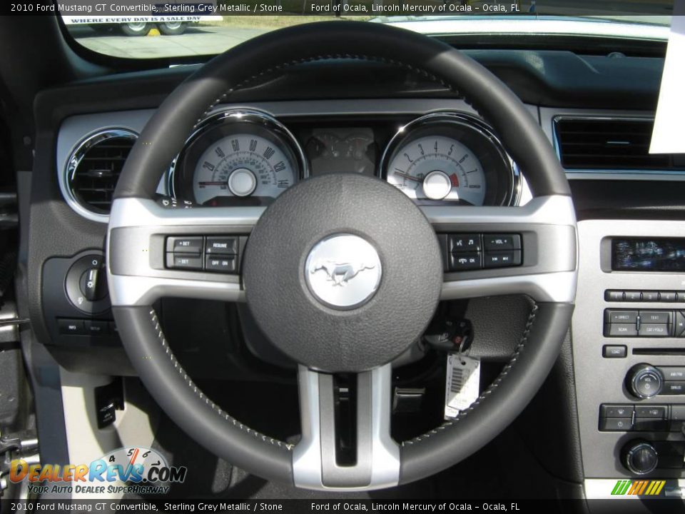 2010 Ford Mustang GT Convertible Sterling Grey Metallic / Stone Photo #3
