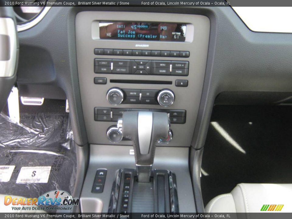 2010 Ford Mustang V6 Premium Coupe Brilliant Silver Metallic / Stone Photo #4