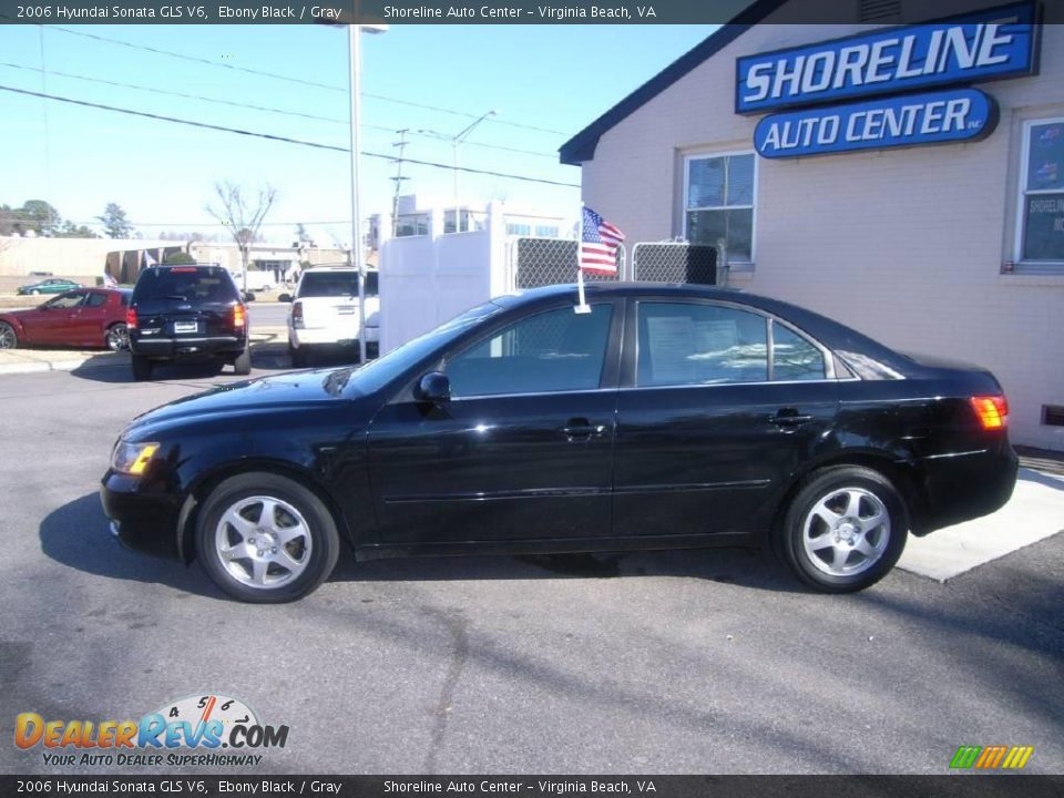 2006 Hyundai Sonata GLS V6 Ebony Black / Gray Photo #3