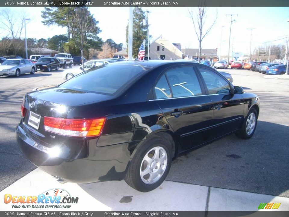2006 Hyundai Sonata GLS V6 Ebony Black / Gray Photo #6