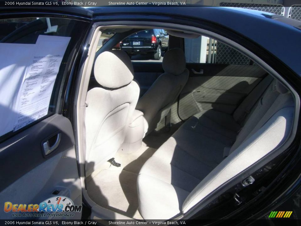 2006 Hyundai Sonata GLS V6 Ebony Black / Gray Photo #9