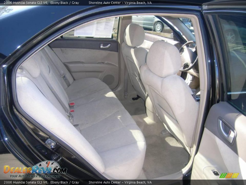 2006 Hyundai Sonata GLS V6 Ebony Black / Gray Photo #12