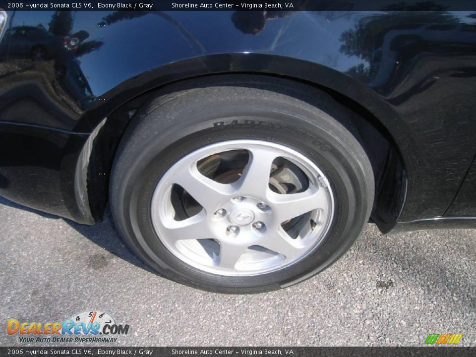 2006 Hyundai Sonata GLS V6 Ebony Black / Gray Photo #19