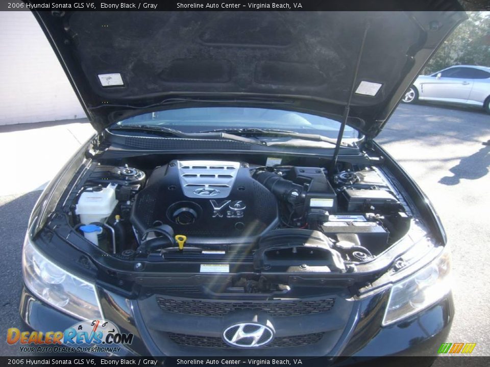 2006 Hyundai Sonata GLS V6 Ebony Black / Gray Photo #20